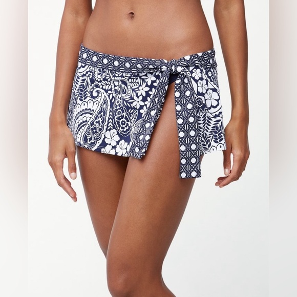 👙 Tommy Bahama Full Coverage Bra Top and Blue / Skirted Hipster Bottoms … - Picture 10 of 10